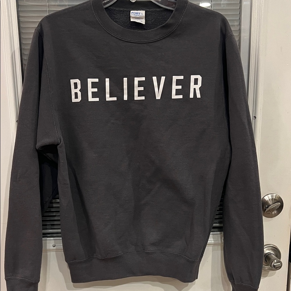 Believer Gray Sweater size small